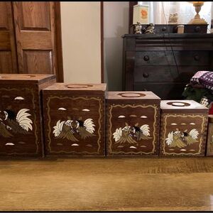 Handcrafted Brown Wooden Decorative Boxes